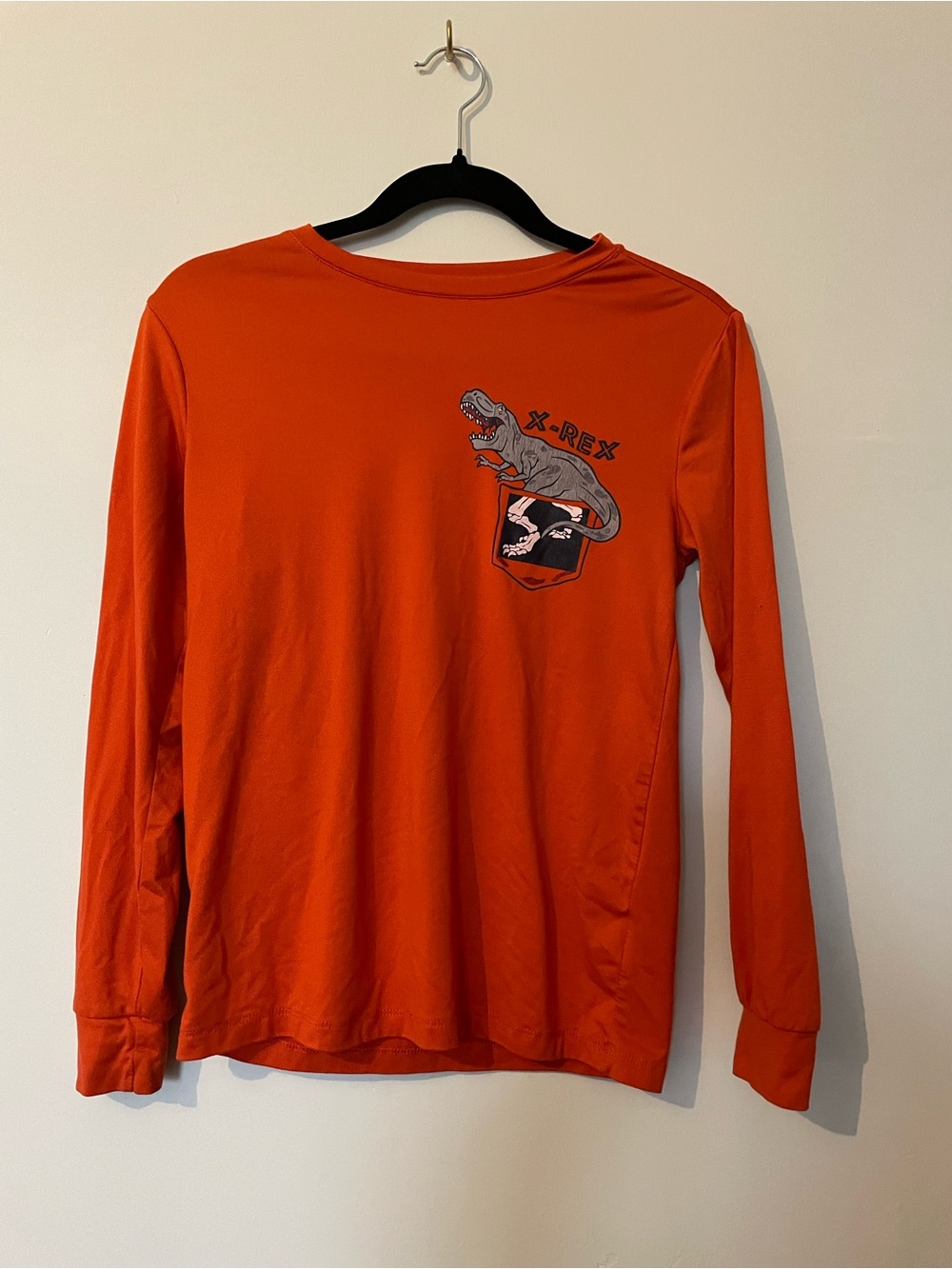 X-Rex Graphic Long Sleeve Shirt - Orange